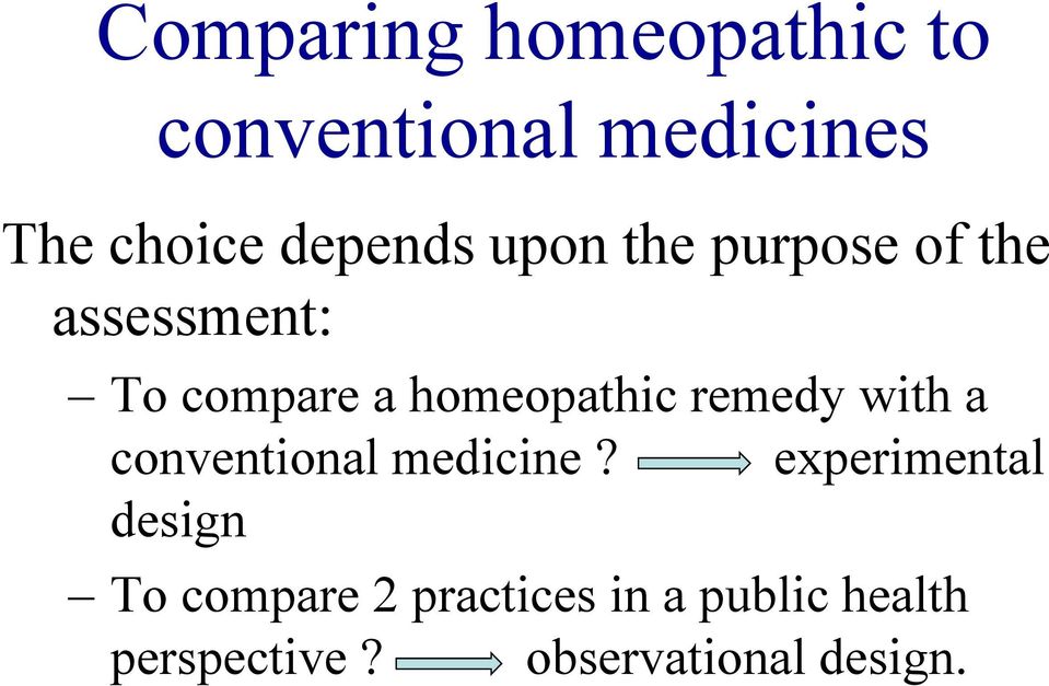 homeopathic remedy with a conventional medicine?