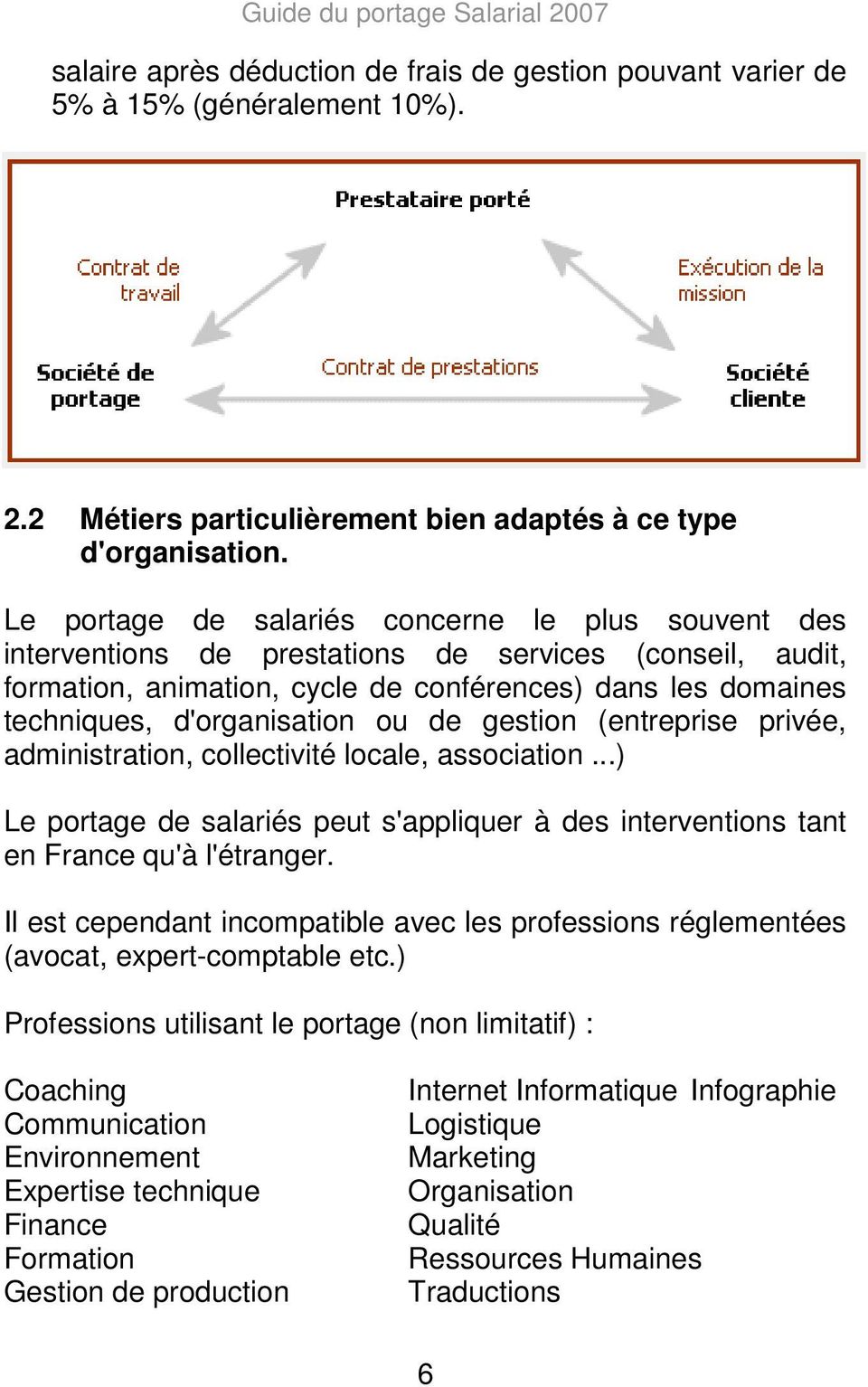ou de gestion (entreprise privée, administration, collectivité locale, association...) Le portage de salariés peut s'appliquer à des interventions tant en France qu'à l'étranger.