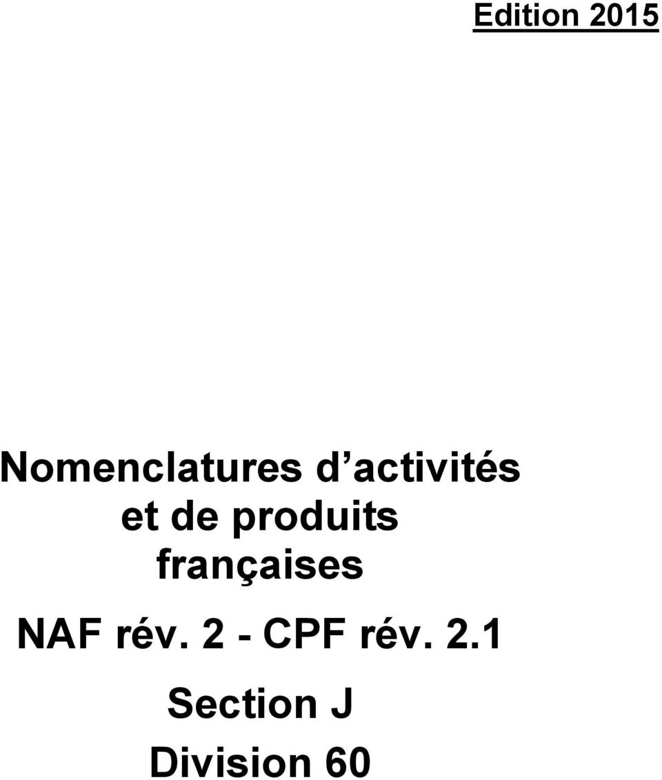 françaises NAF rév.