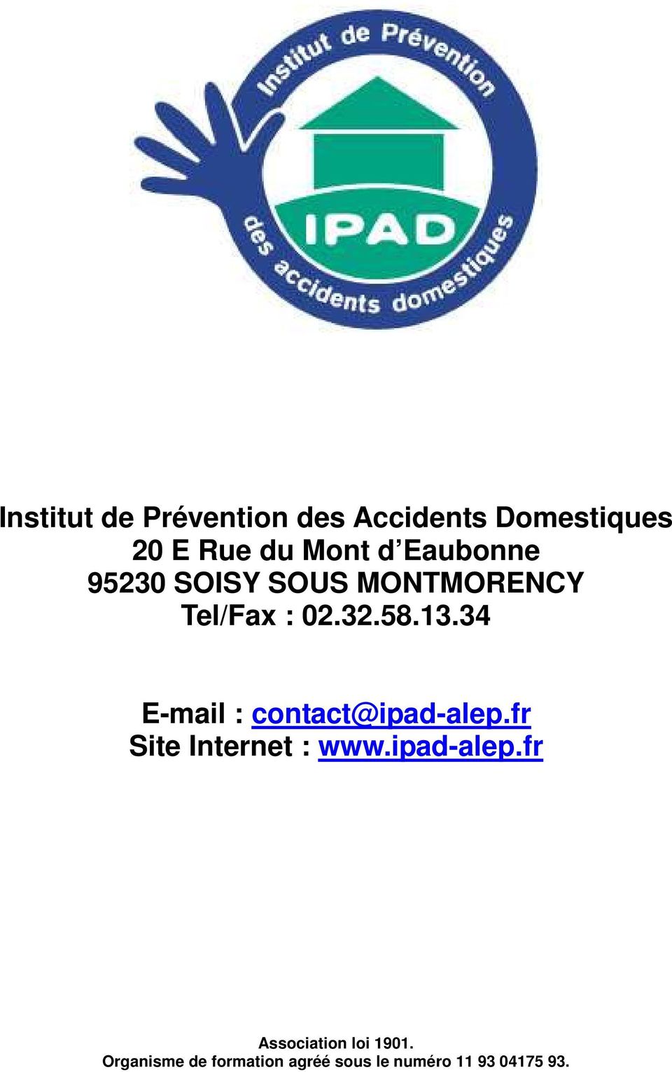 34 E-mail : contact@ipad-alep.fr Site Internet : www.ipad-alep.fr Association loi 1901.
