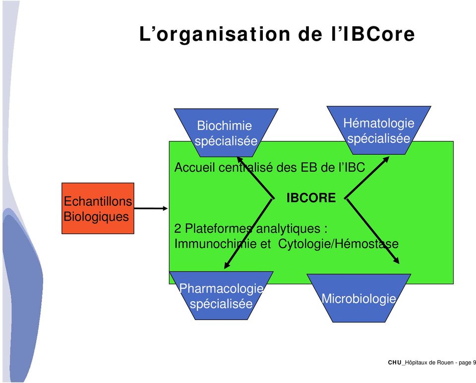 Biologiques IBCORE 2 Plateformes analytiques : Immunochimie et