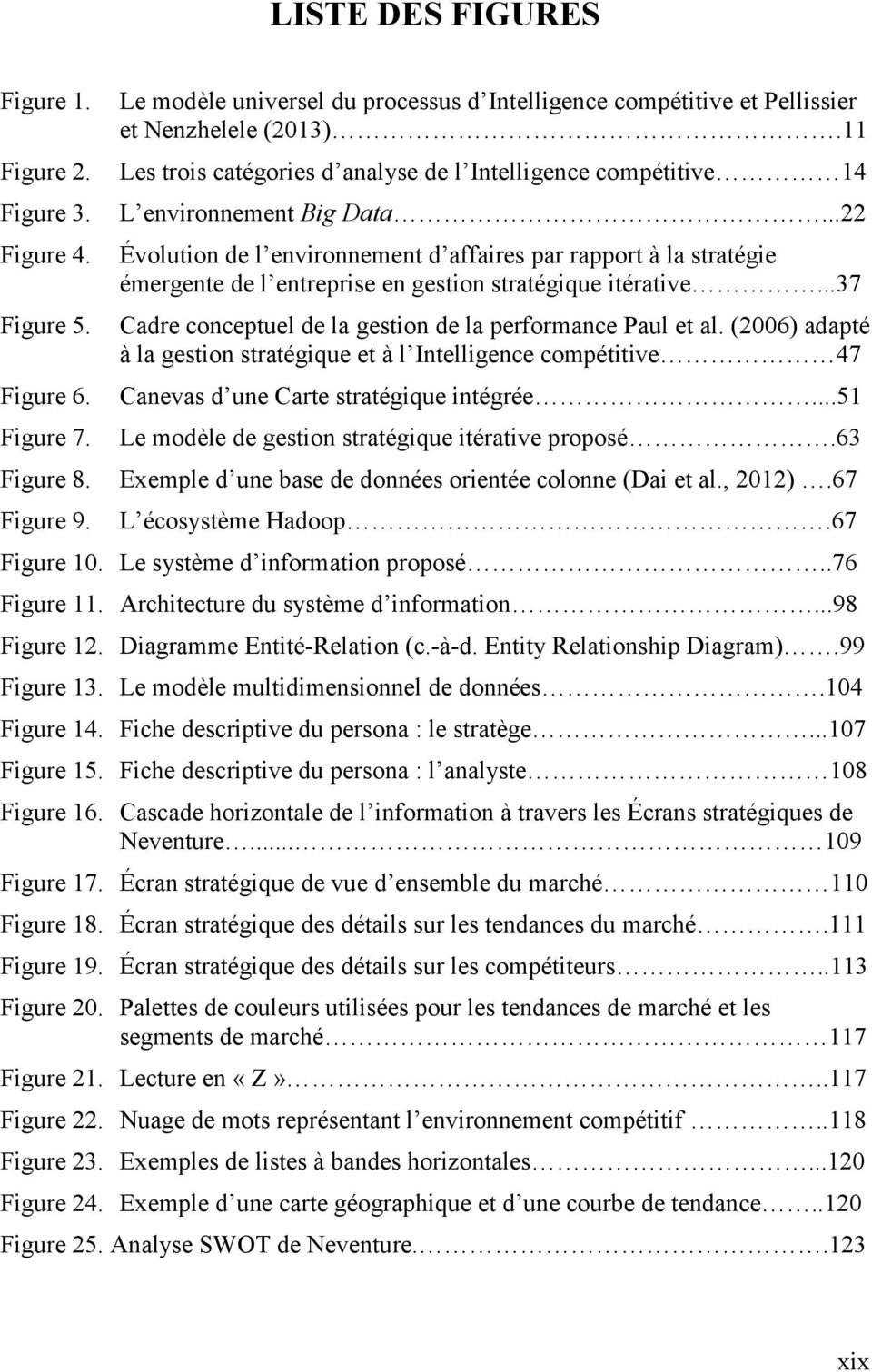 ..22 Évolution de l environnement d affaires par rapport à la stratégie émergente de l entreprise en gestion stratégique itérative...37 Cadre conceptuel de la gestion de la performance Paul et al.