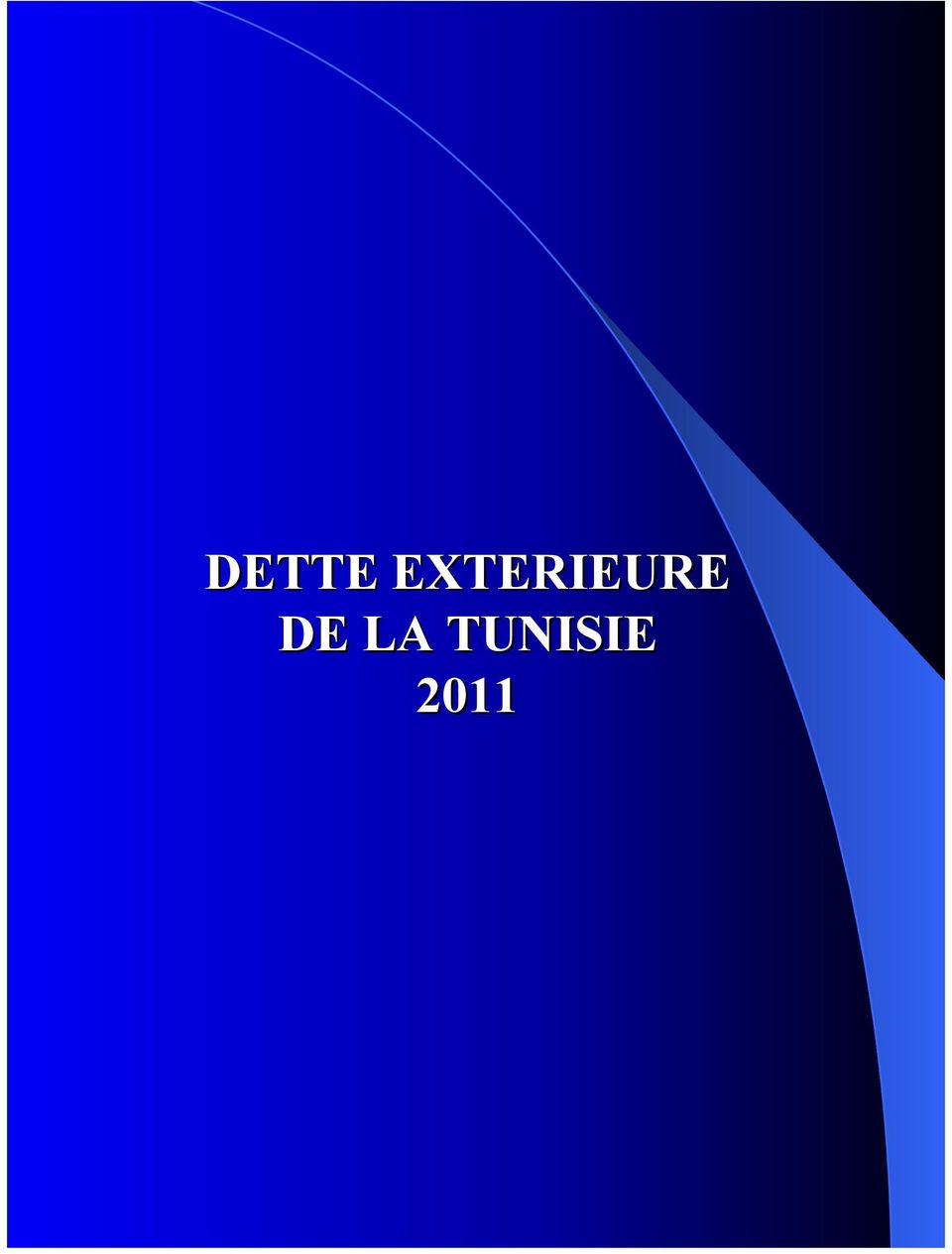 TUNISIE DETTE EXTERIEURE