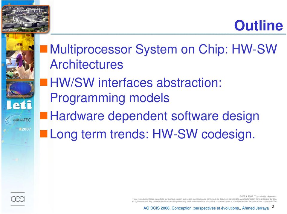 abstraction: Programming models Hardware