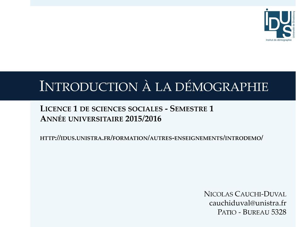 Introduction à la démographie pdf