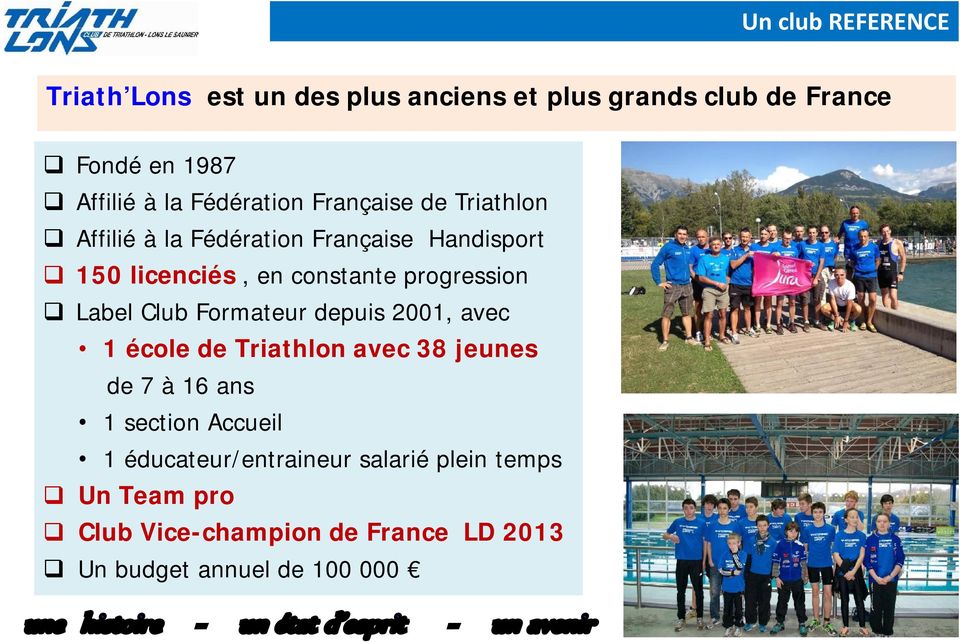 Formateur depuis 2001, avec 1 école de Triathlon avec 38 jeunes de 7 à 16 ans 1 section Accueil 1 éducateur/entraineur