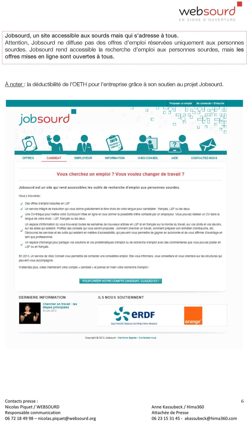 Jobsourd rend accessible la recherche d emploi aux personnes sourdes, mais les offres mises en ligne