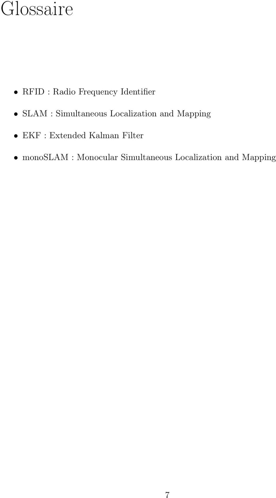 EKF : Extended Kalman Filter monoslam :