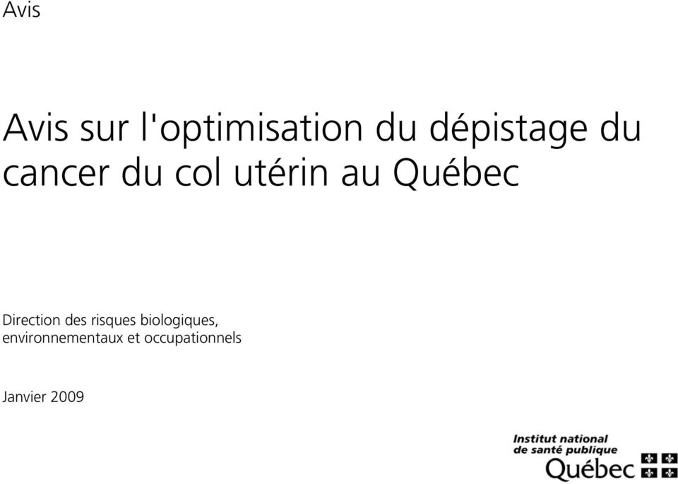 Québec Direction des risques