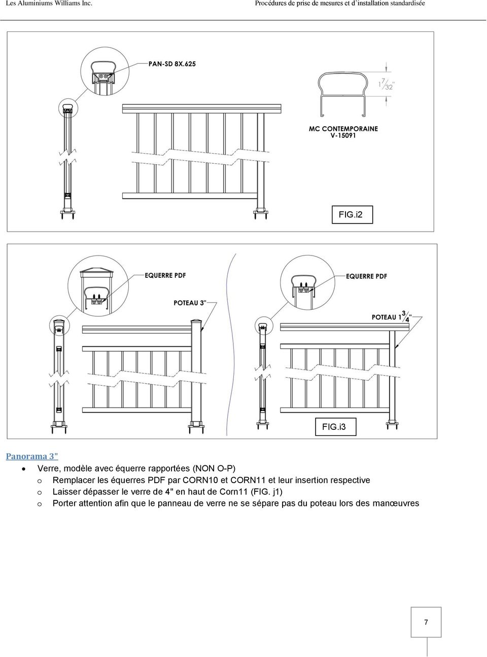 les équerres PDF par CORN10 et CORN11 et leur insertion respective o Laisser