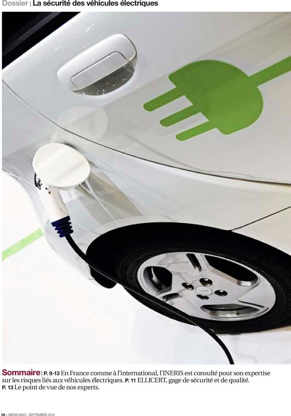expertise sur les risques liés aux véhicules électriques. P.