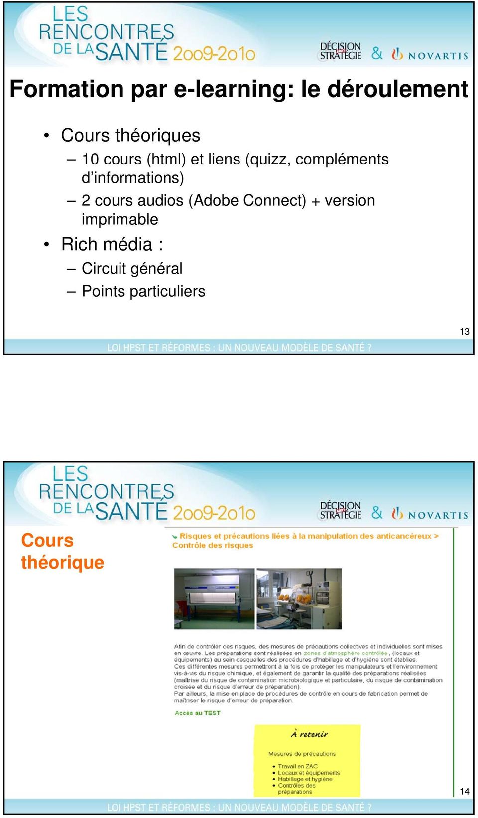 cours audios (Adobe Connect) + version imprimable Rich média