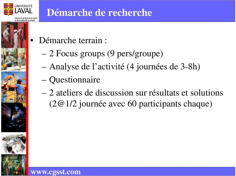 3-8h) Questionnaire 2 ateliers de discussion sur
