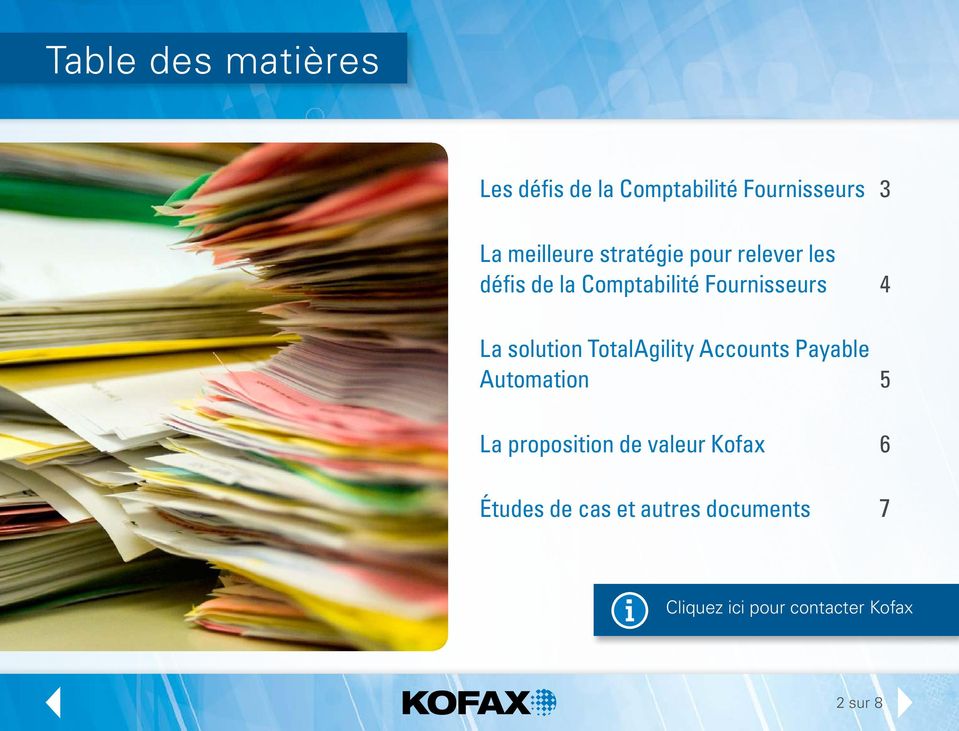 Fournisseurs 4 La solution TotalAgility Accounts Payable Automation