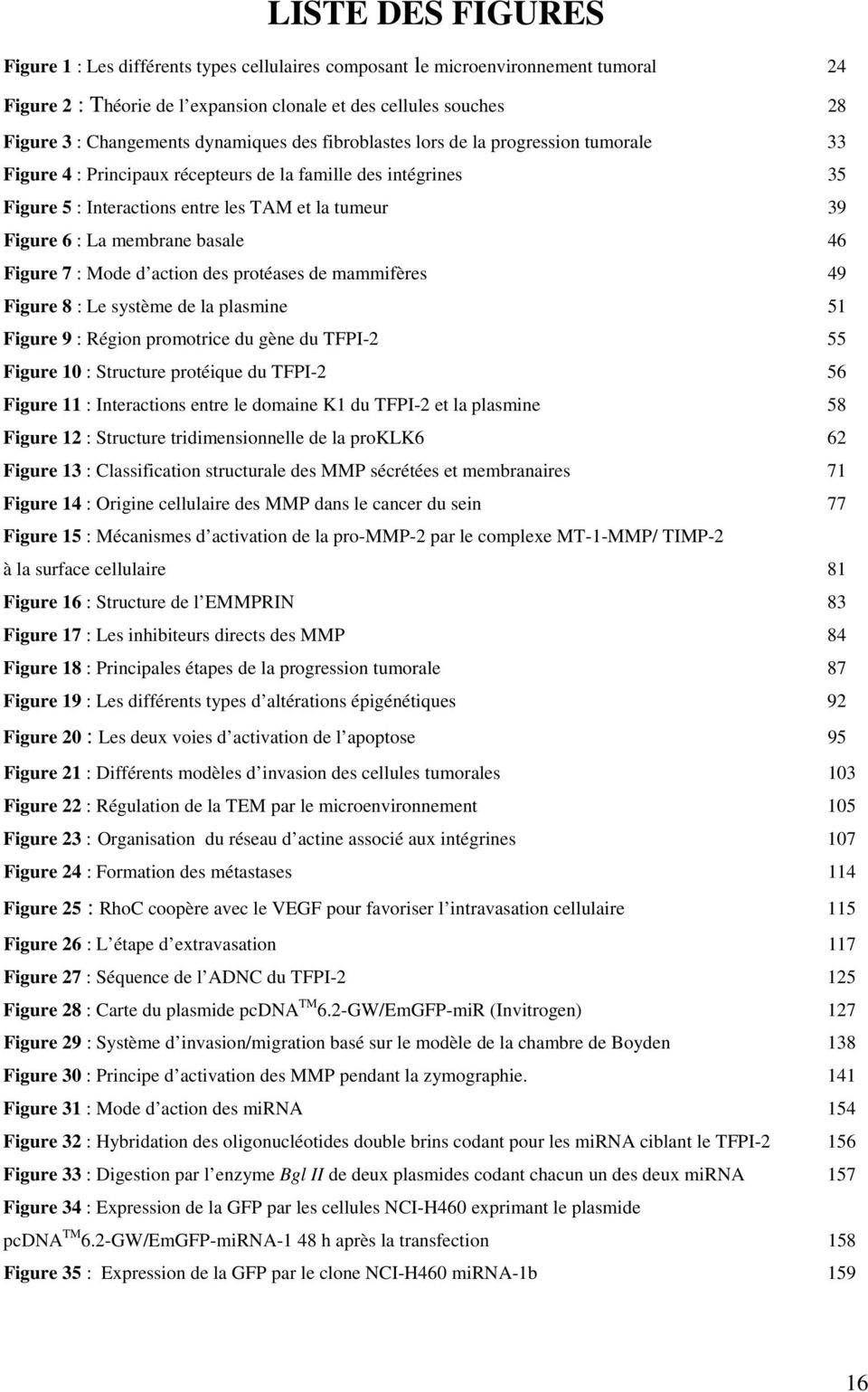 membrane basale 46 Figure 7 : Mode d action des protéases de mammifères 49 Figure 8 : Le système de la plasmine 51 Figure 9 : Région promotrice du gène du TFPI-2 55 Figure 10 : Structure protéique du