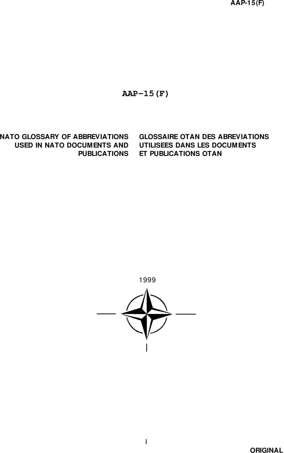 GLOSSAIRE OTAN DES ABREVIATIONS UTILISEES