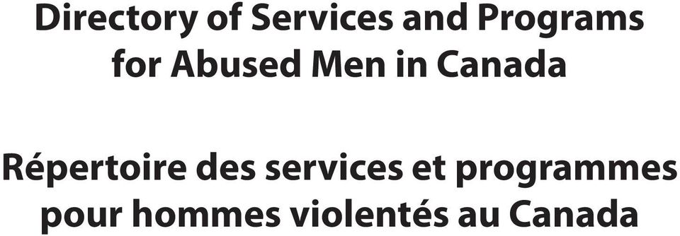 Canada Répertoire des services