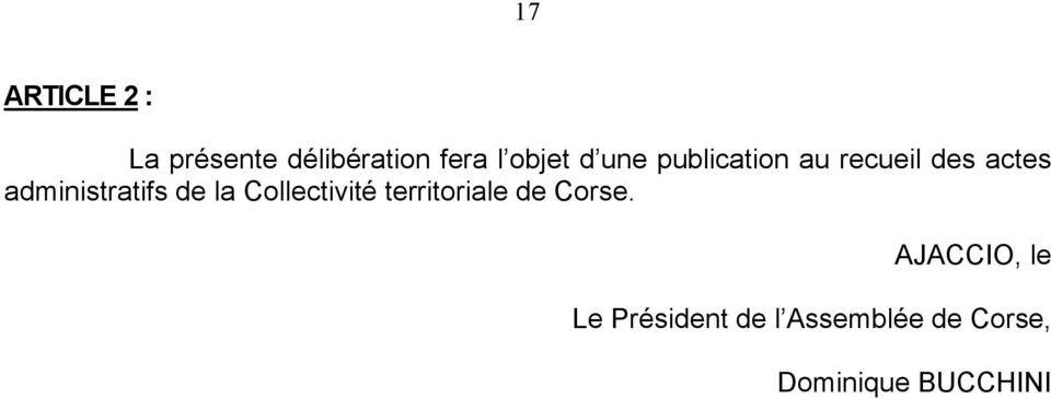 la Collectivité territoriale de Corse.