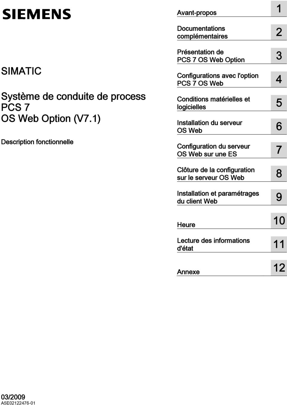 Installation du serveur OS Web 6 Configuration du serveur OS Web sur une ES 7 Clôture de la configuration sur le serveur OS