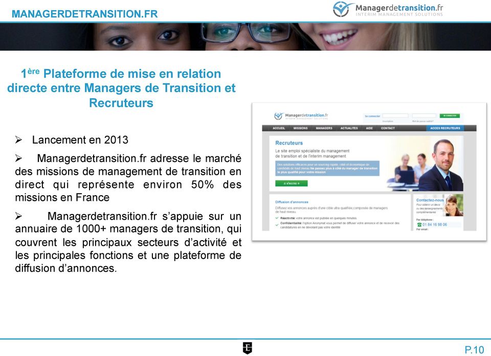 fr adresse le marché des missions de management de transition en direct qui représente environ 50% des missions en