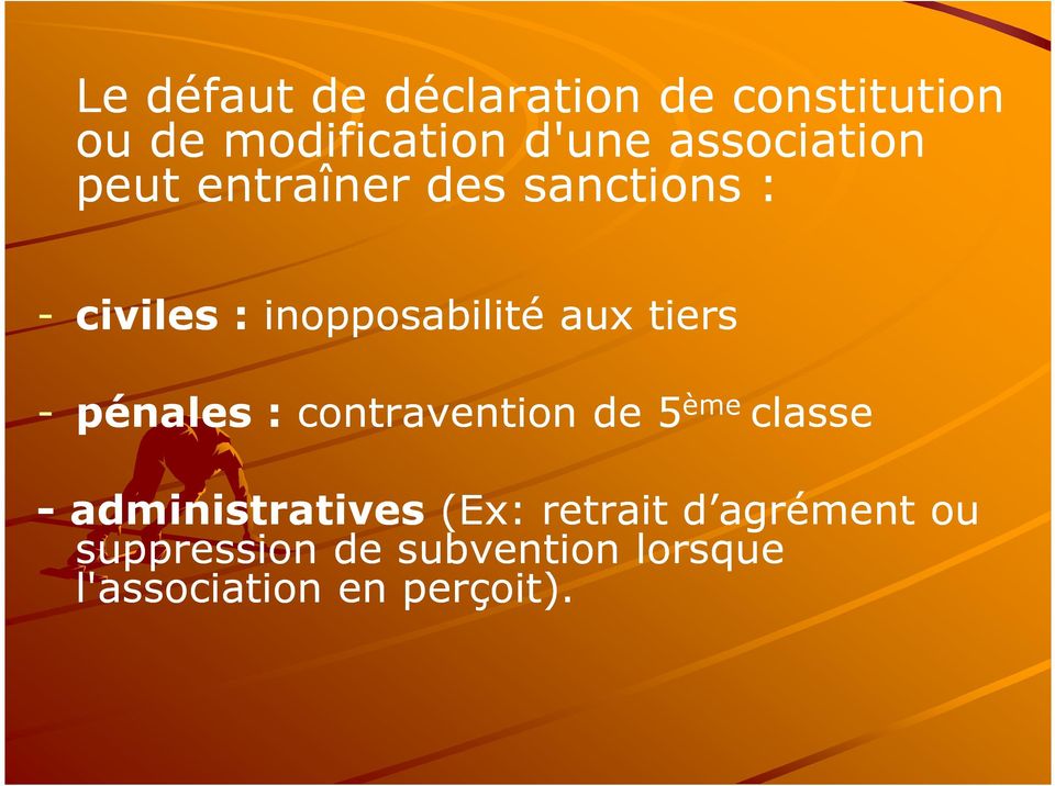 tiers - pénales : contravention de 5 ème classe - administratives (Ex: