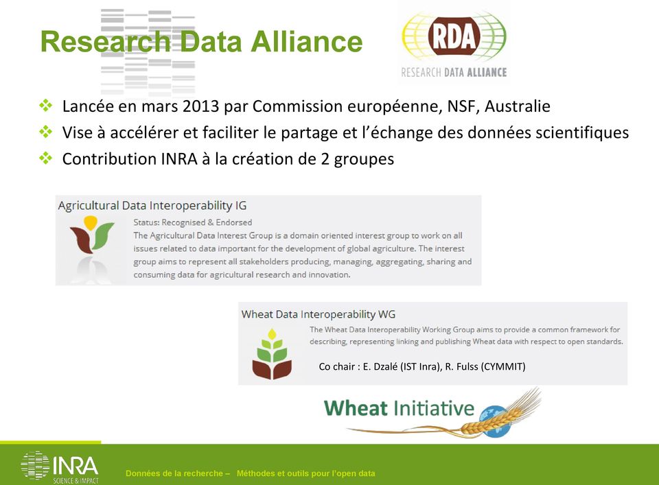 partage et l échange des données scientifiques Contribution INRA