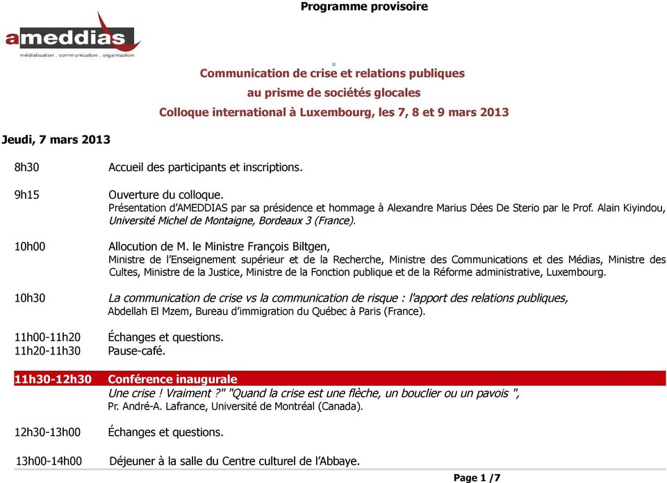 Alain Kiyindou, Université Michel de Montaigne, Bordeaux 3 (France). Allocution de M.