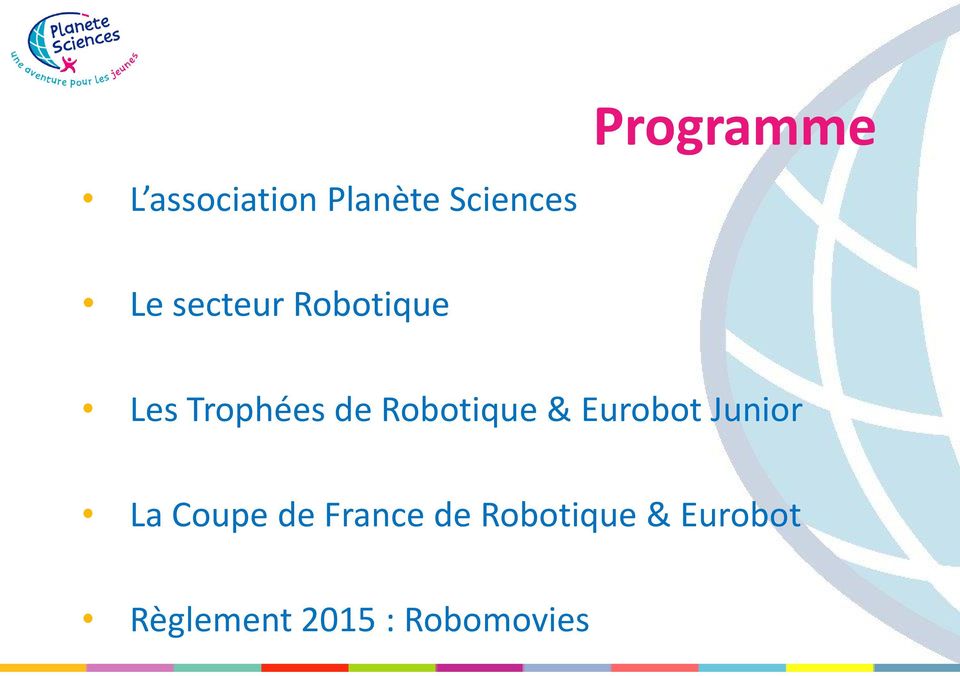 & Eurobot Junior La Coupe de France de