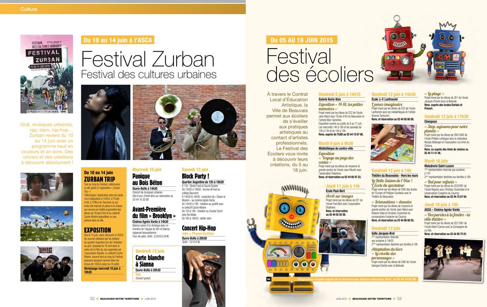 Du 10 au 14 juin ZURBAN TRIP Tout au long du Festival, redécouvrez la ville grâce à l application «Zurban Trip»!