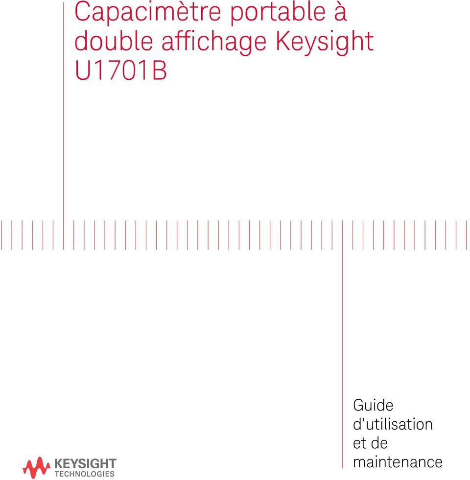 Keysight U1701B Guide d