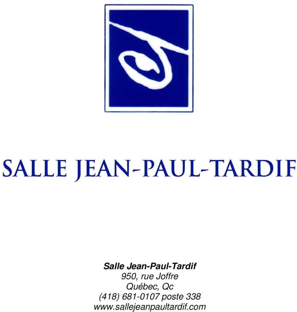 Salle Jean-Paul-Tardif 950, rue Joffre Québec, Qc (418) poste PDF Free  Download