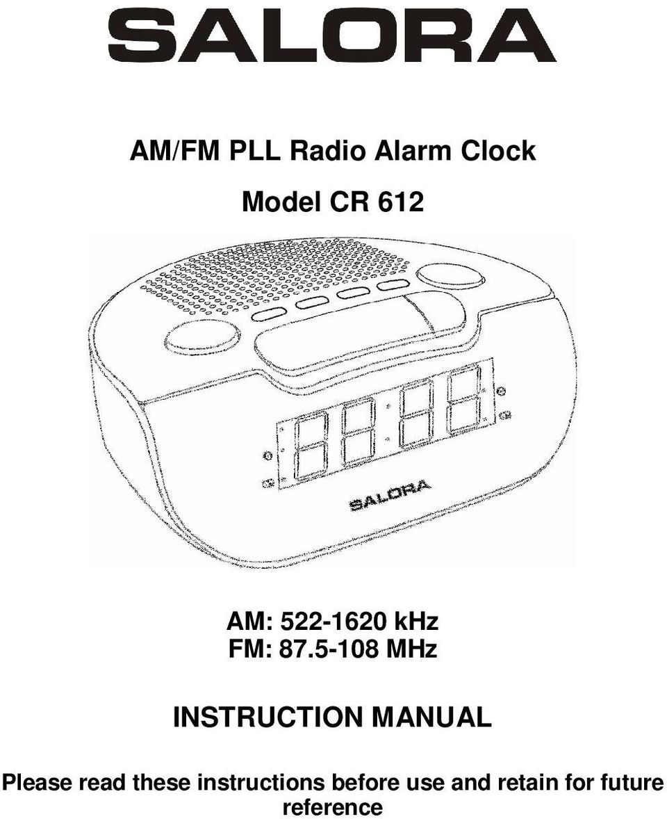 5-108 MHz INSTRUCTION MANUAL Please read