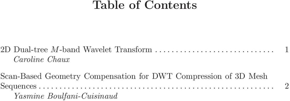 Compensation for DWT Compression of 3D Mesh Sequences.