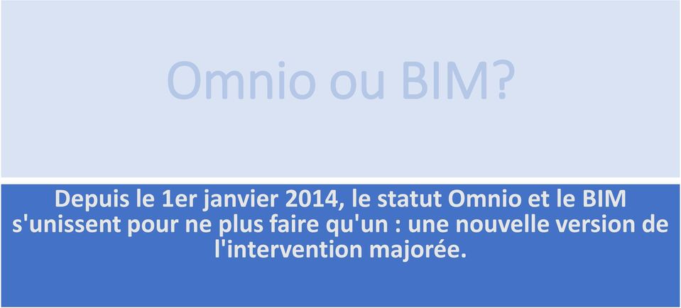 Omnio et le BIM s'unissent pour ne