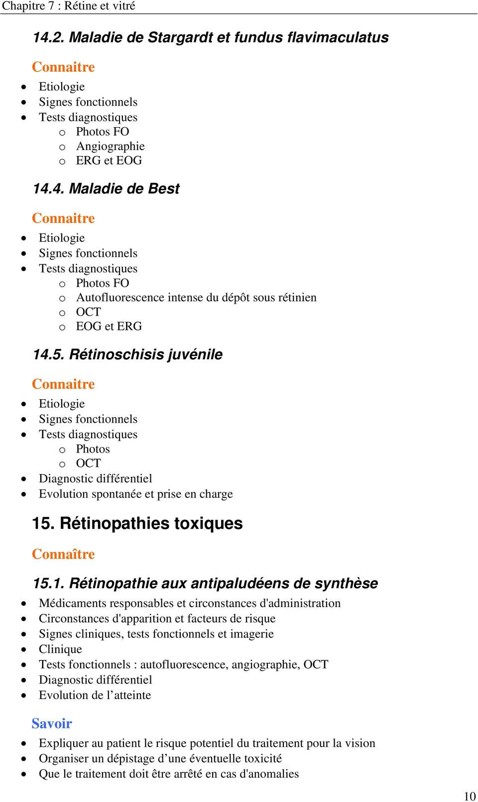 . Rétinopathies toxiques 15