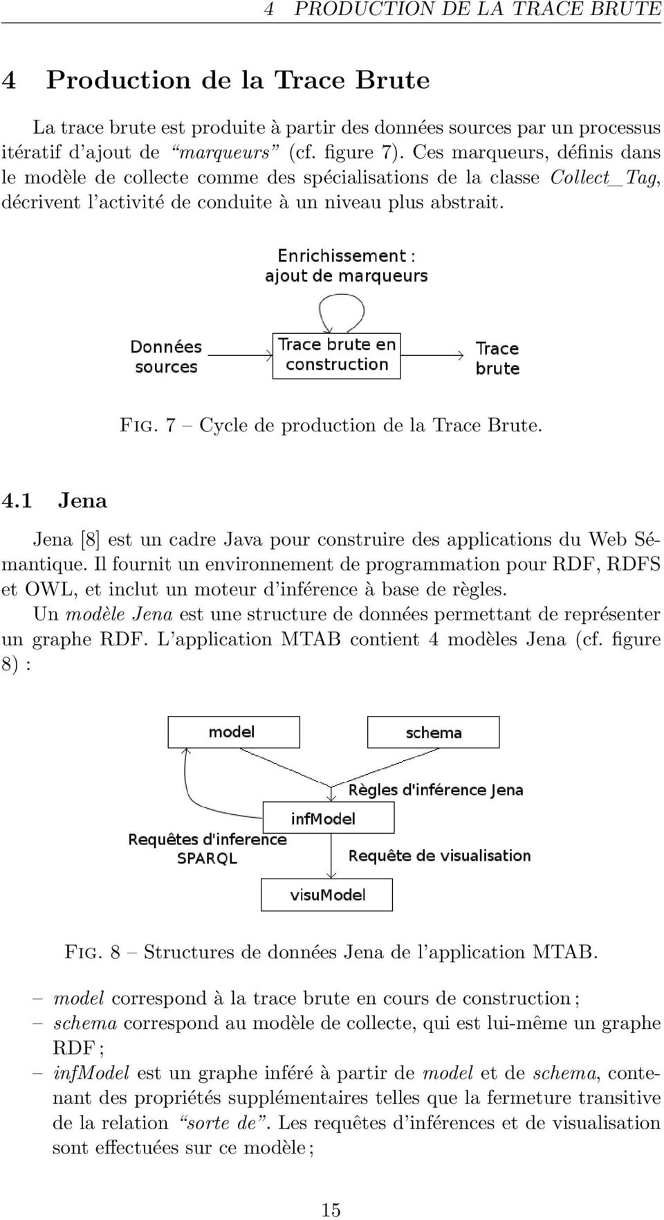 7 Cycle de production de la Trace Brute. 4.1 Jena Jena [8] est un cadre Java pour construire des applications du Web Sémantique.