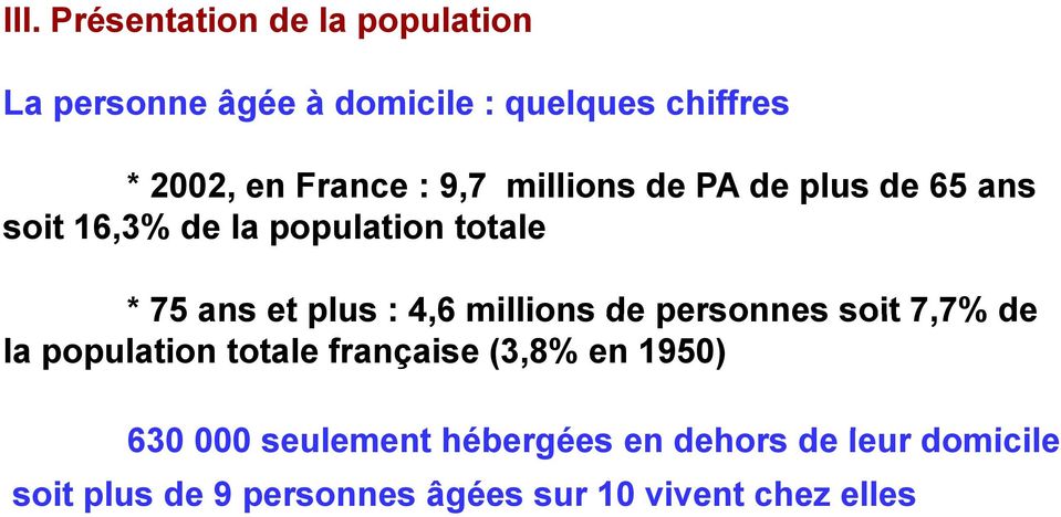 4,6 millions de personnes soit 7,7% 7% de la population totale française (3,8% en 1950) 630 000