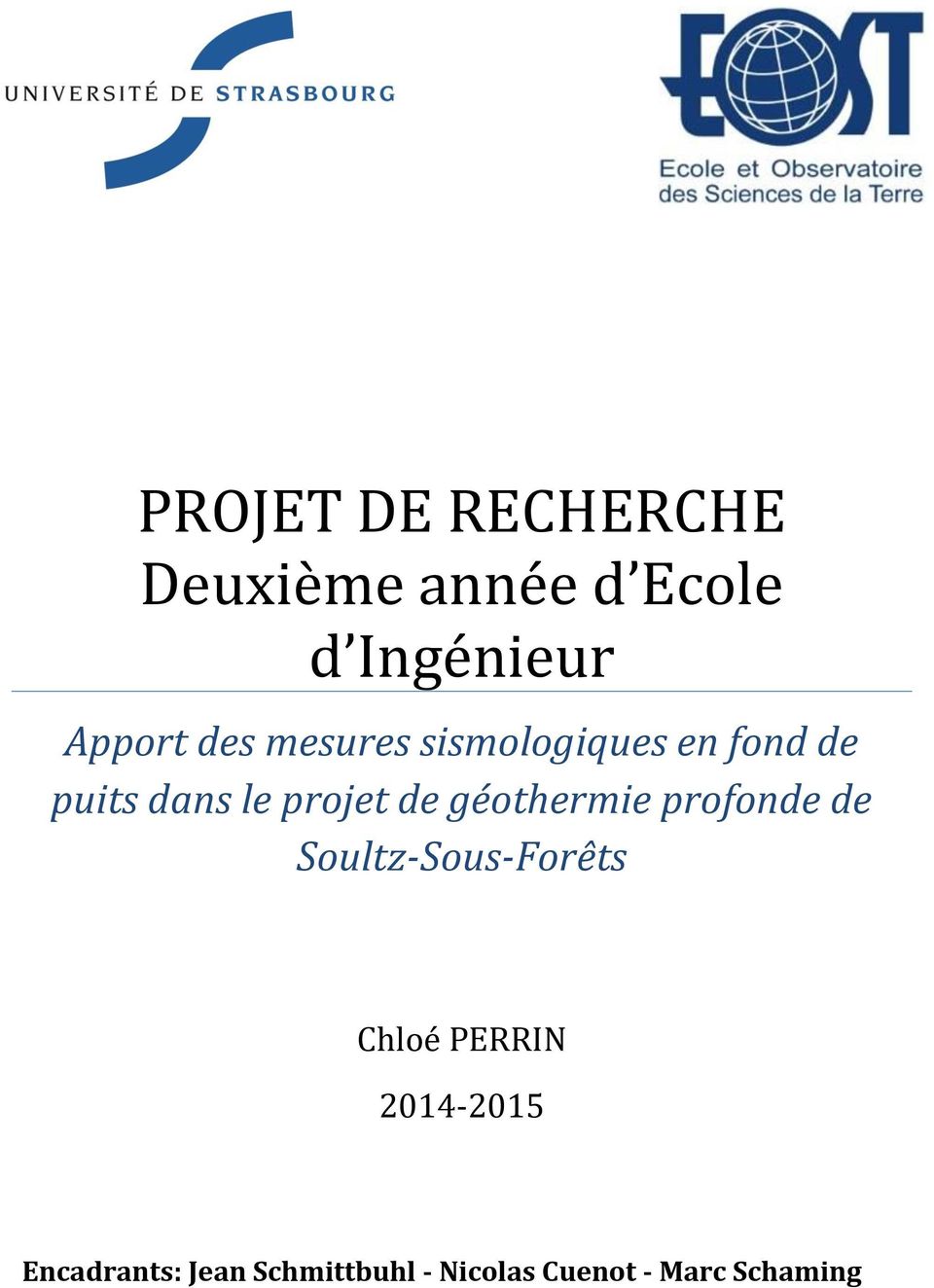 géothermie profonde de Soultz-Sous-Forêts Chloé PERRIN