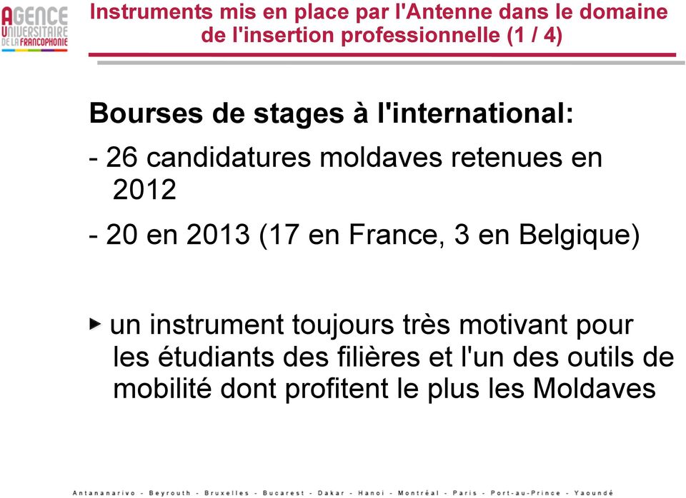 2012-20 en 2013 (17 en France, 3 en Belgique) un instrument toujours très motivant pour