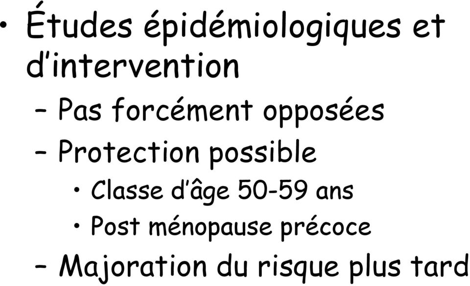 Protection possible Classe d âge 50-59