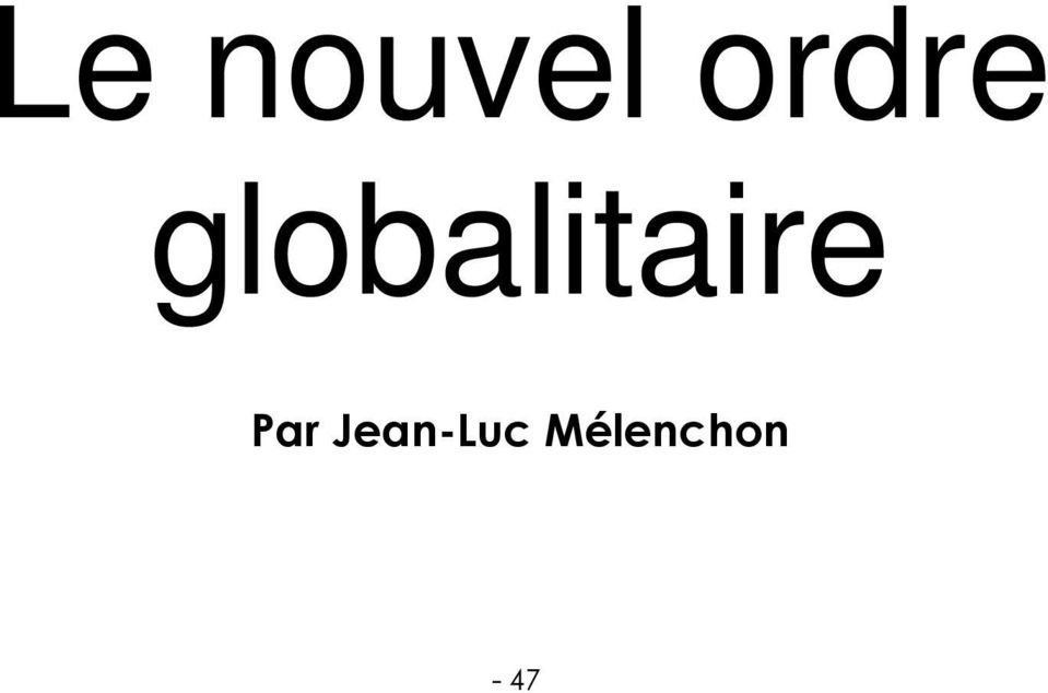 globalitaire
