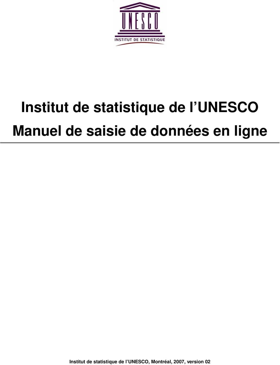 données en ligne  UNESCO,