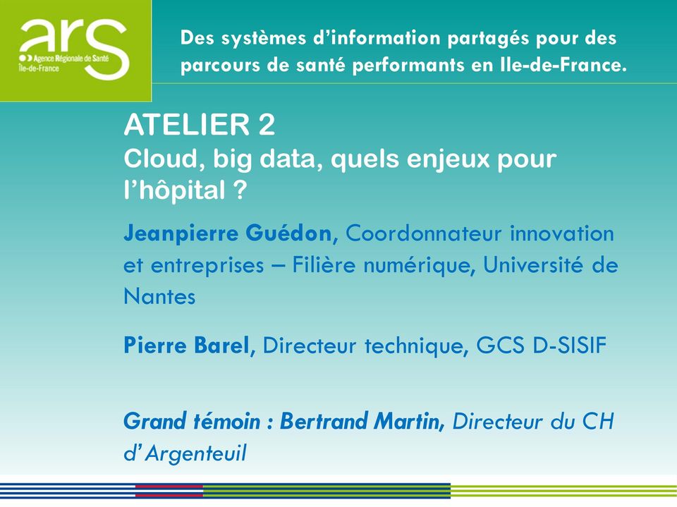 Jeanpierre Guédon, Coordonnateur innovation et entreprises Filière numérique, Université