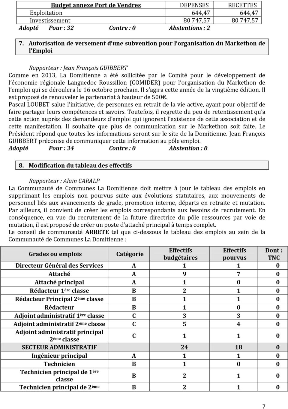 développement de l économie régionale Languedoc Roussillon (COMIDER) pour l organisation du Markethon de l emploi qui se déroulera le 16 octobre prochain.