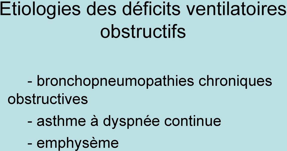 bronchopneumopathies chroniques