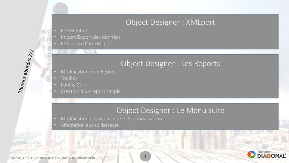 un report simple Object Designer : Les Reports Object Designer : Le Menu