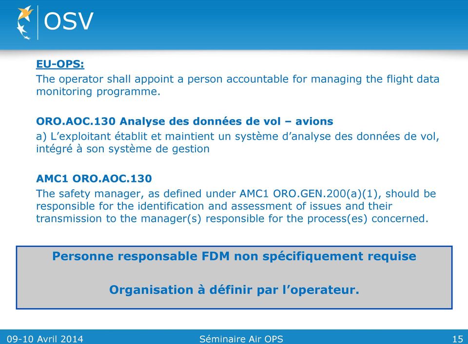 AMC1 ORO.AOC.130 The safety manager, as defined under AMC1 ORO.GEN.