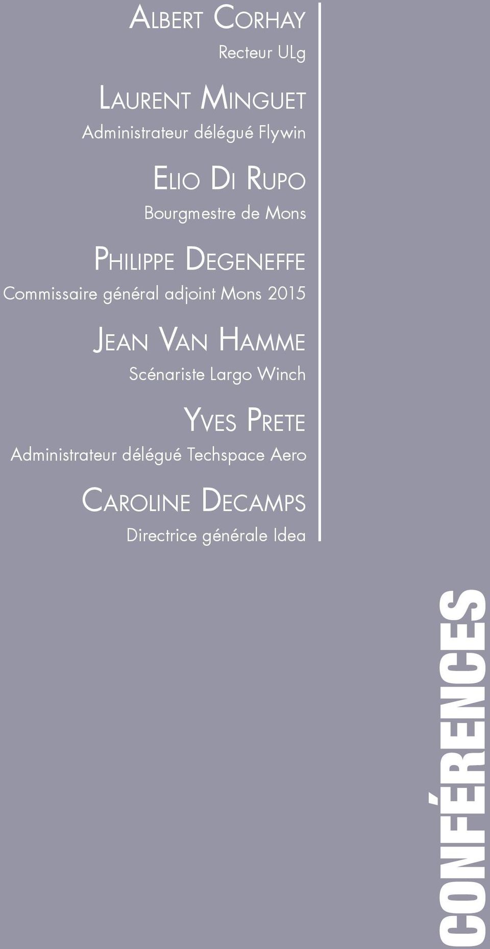 adjoint Mons 2015 Jean Van Hamme Scénariste Largo Winch Yves Prete