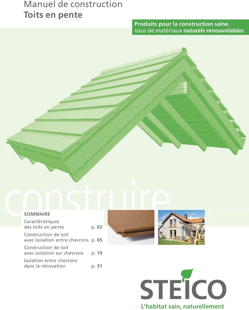 02 Construction de toit avec isolation entre chevrons p.