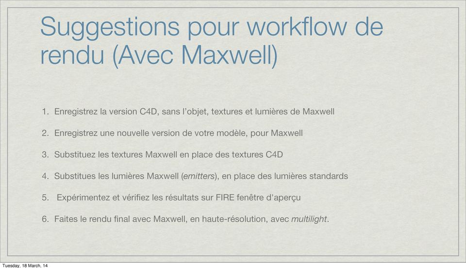 Enregistrez une nouvelle version de votre modèle, pour Maxwell 3.
